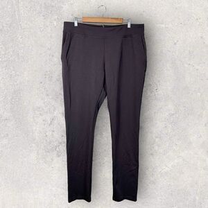 Pendleton Stretch Knit Pants Dark Taupe Brown Gray Straight Leg Pull On XL